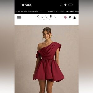 Club L London One-Shoulder Red Dress